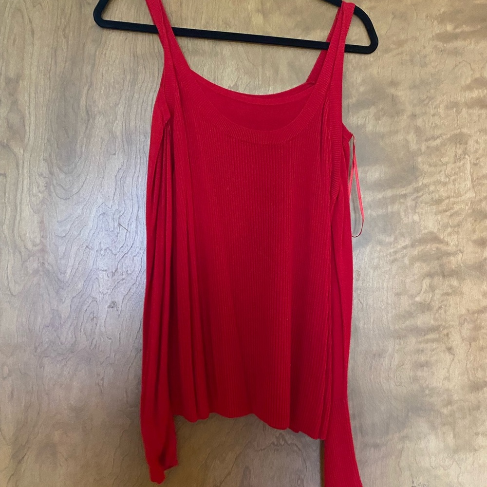 Anthropologie red top XL never worn